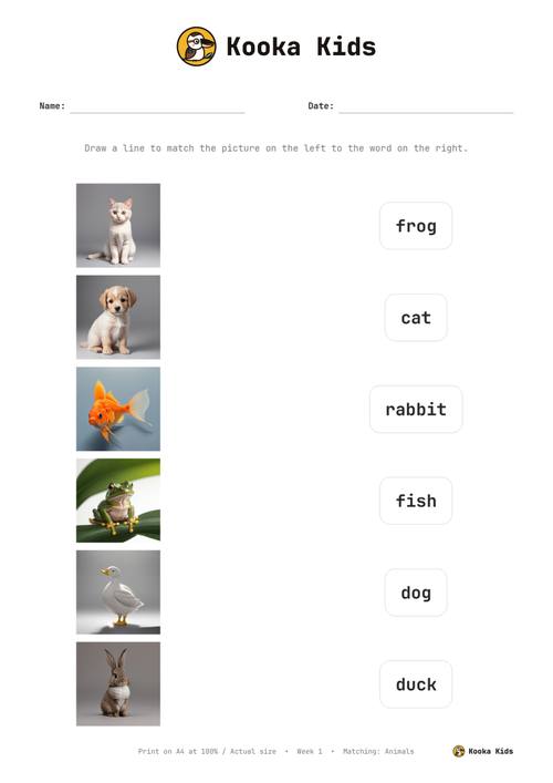 Matching sheet